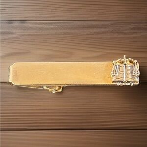 1950s 1960s Libra Scales of Justice Lawyer Religious MCM Vintage Tie Clip Bar
